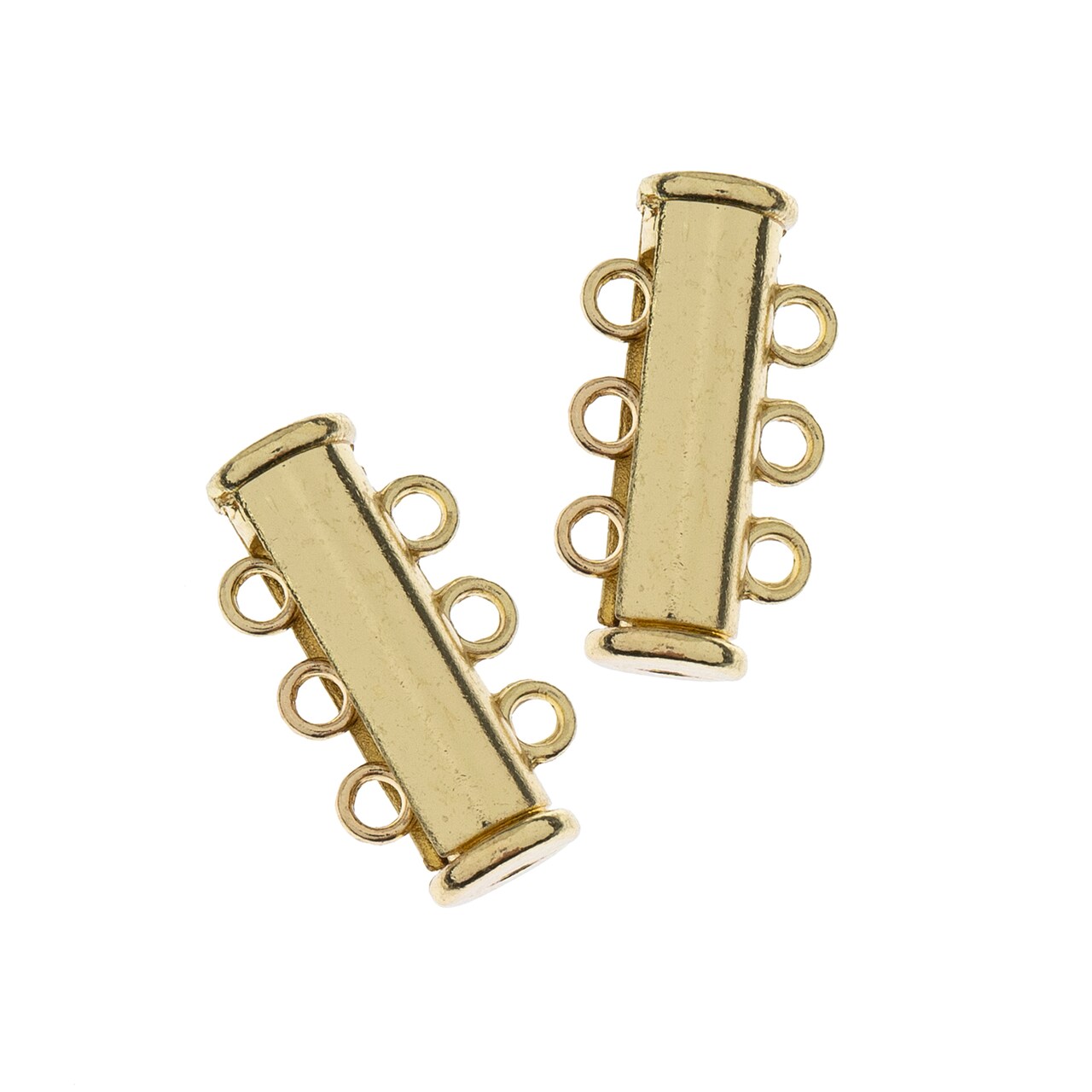 John Bead 20mm Tube Slide Clasp with 3-Strand Beadwork Pendants